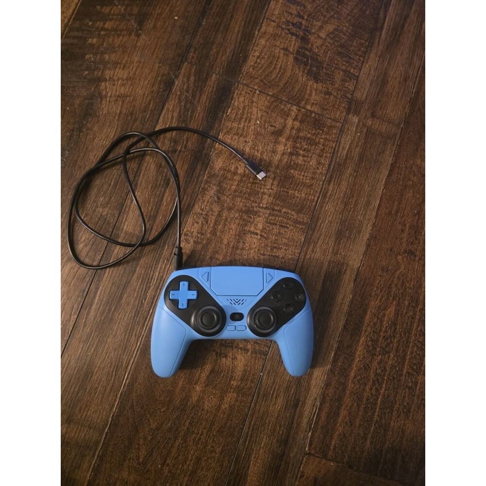 Dinosoo RGB Wireless Controller for PS5 PC Blue Back Paddles Turbo USB-C